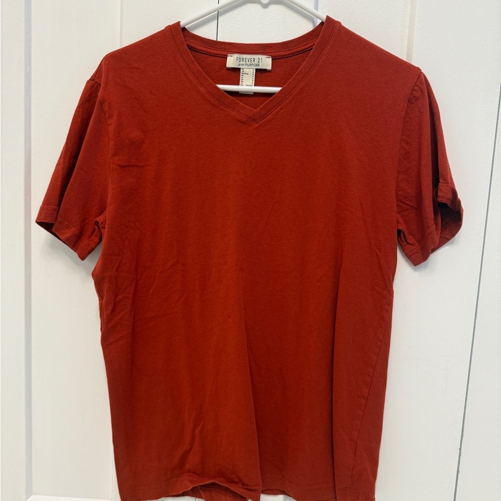 Forever 21 Red Short Sleeve Tee